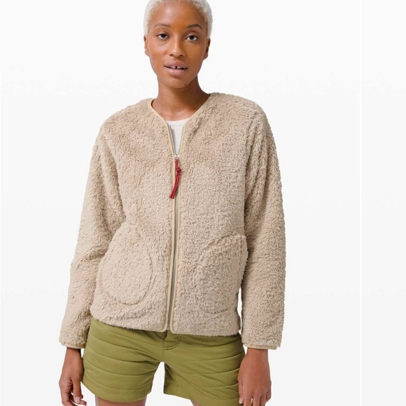 lululemon athletica Jackets & Blazers - Lululemon Oh So Sherpa Full Zip jacket Trench size 2